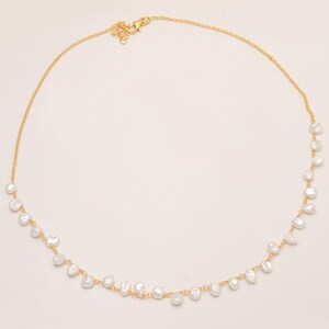 Kesi Pearl Necklace , Dainty Kesi Pearl, Unique Design,Mother Gift Necklace, 925 Sterling silver Necklace, Unique Necklace, Lovely Necklace