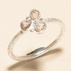 0.30 C.T Natural Polki Ring, uncut Diamond Ring, 925 Sterling Silver Ring, Rose Cut Diamond Ring, Genuine Diamond Ring