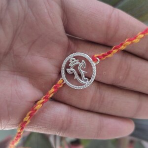 92.5% Silver Rakhi Genuine thread rakhi brother rakhi Brother silver rakhi Handmade rakhi Gift for her
