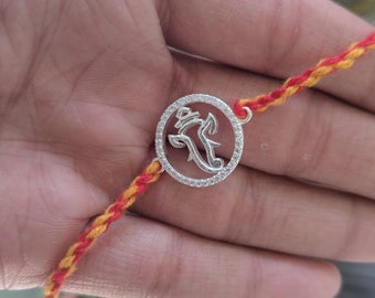 92.5% Silver Rakhi Genuine thread rakhi brother rakhi Brother silver rakhi Handmade rakhi Gift for her