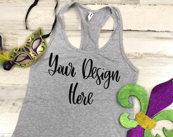 Mardi Gras Next Level 1533 Heather Grey Mockup Photo Mardi Gras Next Level 1533 Heather Grey Mockup Photo
