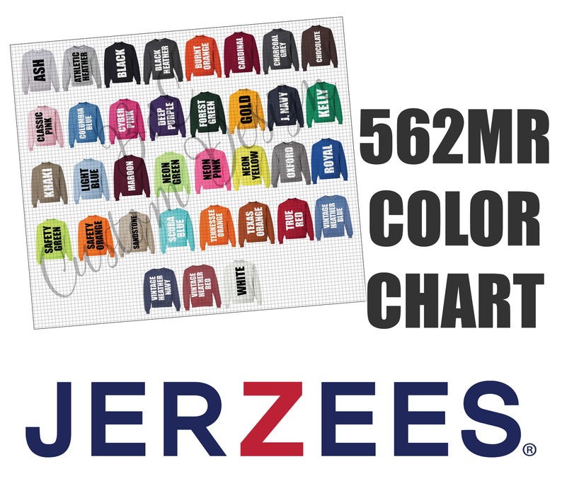 jerzees sweatshirt size chart