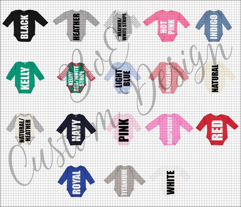 Rabbit Skins 4411 Color Chart LAT Apparel 4411 Long Sleeve Etsy