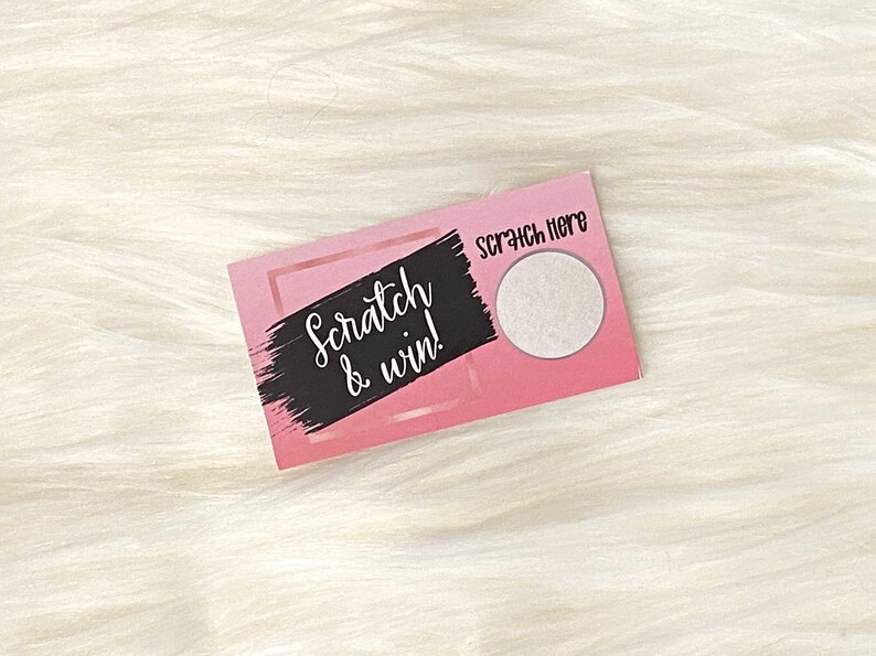 Scratch & Win Cards Coupon Scratch Cards Set of 25 Pink Etsy