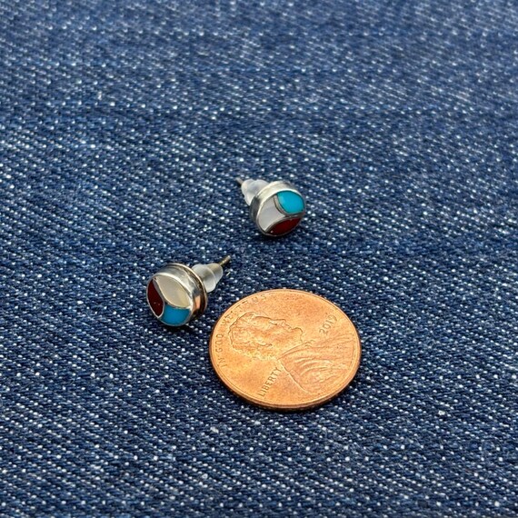 Native American Dainty Turquoise Coral Mother of … - image 4