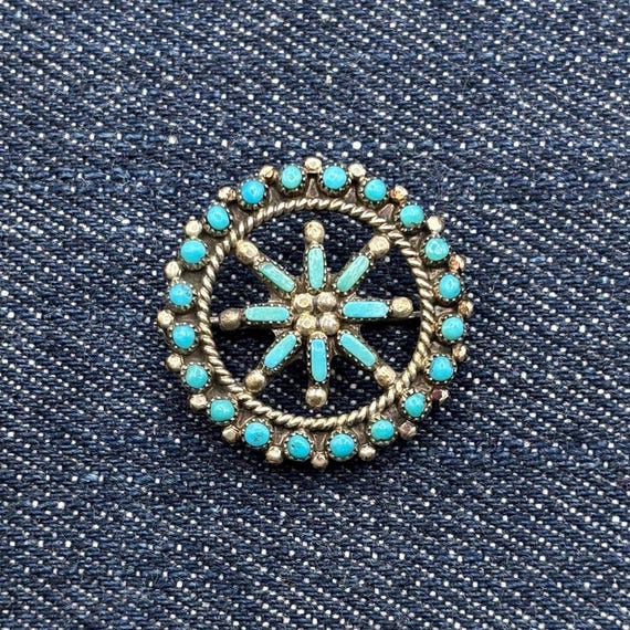 Turquoise Needle Point Pendant & Brooch（Zuni Needle Point Pin 
