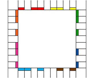 Maak je eigen Monopolyspel DIY Doe het zelf bordspel. lege bordspelsjabloon