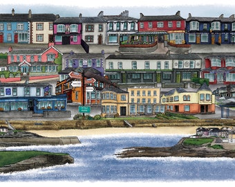 A3 Landmarks of Kilkee, Co. Clare - Ireland - Irish Towns - Irish Landmarks - Wild Atlantic Way  - Seaside - Family Gifts