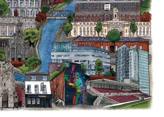 A4 Landmarks of Cork City, Co. Cork - Ireland - Irish Towns