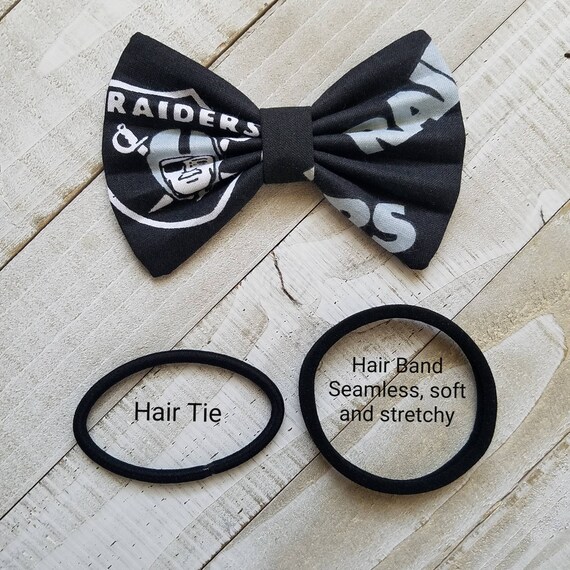 toddler Oakland Raiders elastic infant or adult sized headband bow toddler Oakland Raiders elastic infant or adult sized headband bow