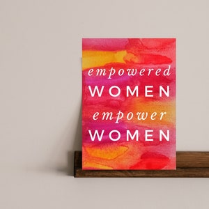 Instant download, empowered women, feminism, wall art, dorm art, office art, printable, digital art, inspirational, colorful, feminist