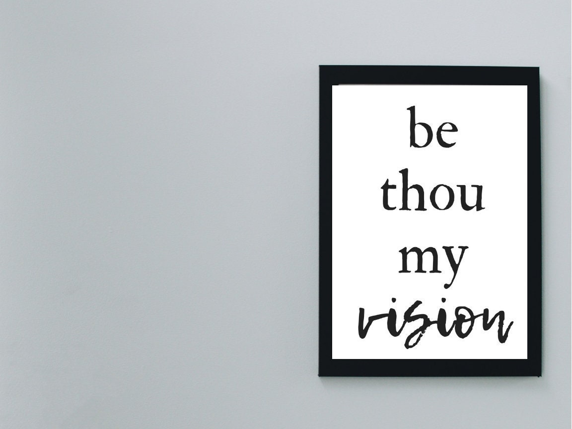 Instant Download Be Thou My Vision Hymn Black and White Etsy
