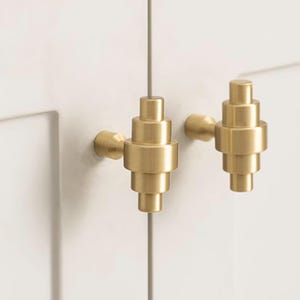 Brass Gold Croissant Drawer Knobs, Cabinet Knobs, Drawer Knobs, Wardrobe Knobs, Knobs for homes, offices, cafes, restaurants etc.