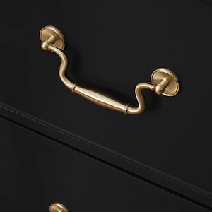 Luxury Brass Gold Cabinet Pulls, Cabinet Knobs, Drawer Pulls, Drawer Knobs, Cabinet handles, Wardrobe Pulls, Brass Pulls image 5