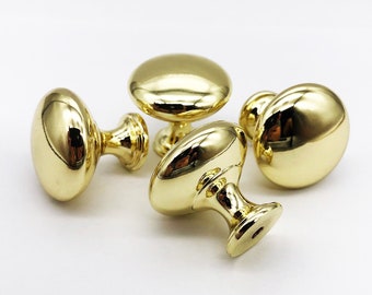 Boutons de meuble ronds dorés brillants, poignées de meuble, poignées de tiroir, boutons de tiroir, boutons, boutons ronds pour maisons, bureaux, cafés, restaurants, etc.