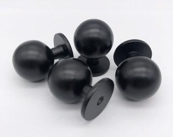 Black Round Cabinet Knobs, Cabinet Pulls, Drawer Pulls, Drawer Knobs, Pulls, Knobs, Round Knobs for homes, offices, cafes, restaurants etc.