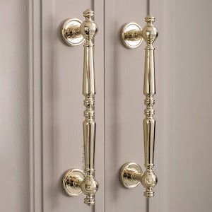 Polished Gold, Chrome Brass Cabinet Pull: Modern Drawer Knob