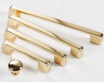 High Polished Luxury Gold Drawer Knobs and Drawer Pulls, Cabinet Knobs and Pulls, Round Knobs for homes, offices, cafes, restaurants etc.