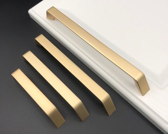 Matte Champagne Gold Cabinet Pulls, Cabinet Knobs, Drawer Pulls, Drawer Knobs, Pulls, Knobs for homes, offices, cafes, restaurants etc.