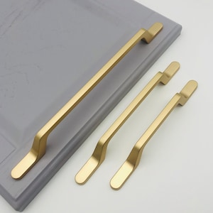 Matte Champagne Gold Cabinet Pulls, Cabinet Knobs, Drawer Pulls, Drawer Knobs, Pulls, Knobs for homes, offices, cafes, restaurants etc.