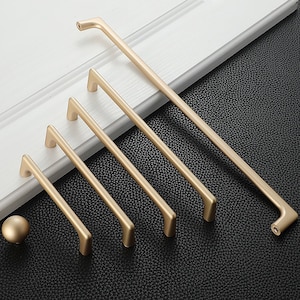 Matte Champagne Gold Cabinet Pulls, Drawer pulls, Cabinet Handles, Drawer Knobs, Wardrobe Pulls, Kitchen Handles, Wardrobe Handles image 1