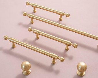 Gold Brass Cabinet Pulls, Cabinet Handles, Wardrobe Handles, Wardrobe Pulls, Dresser Pulls, Dresser Knobs, Drawer Pulls, Drawer Knobs