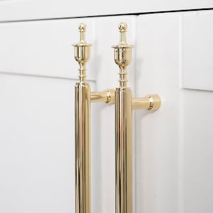 Polished Gold, Chrome Brass Cabinet Pulls, Cabinet Knobs, Drawer Pulls, Drawer Knobs, Cabinet handles, Wardrobe Pulls, Brass Pulls