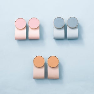 Brass Leather Drawer Pulls, Cabinet Pulls, Drawer Knobs, Wardrobe Pulls, Knobs for homes, offices, cafes, restaurants etc.