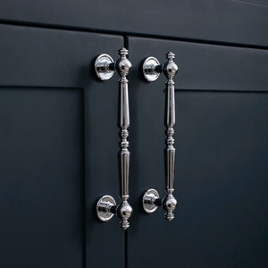 Polished Chrome and Gold Brass Cabinet Pulls, Cabinet Knobs, Drawer Pulls, Drawer Knobs, Cabinet handles, Wardrobe Pulls, Brass Pulls