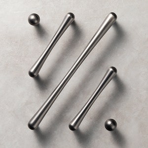 Matte Brushed Gunmetal Grey Cabinet Pulls, Cabinet Knobs, Drawer Pulls, Drawer Knobs, Pulls, Knobs for homes, offices, cafes etc. image 3