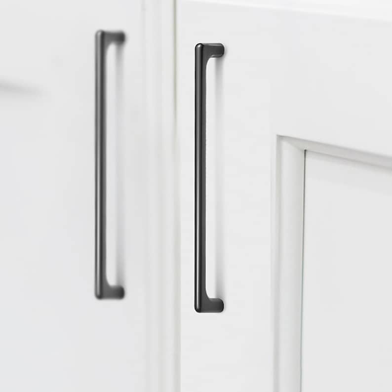 Matte Dark Gunmetal Grey Pulls Knobs Drawer Etsy