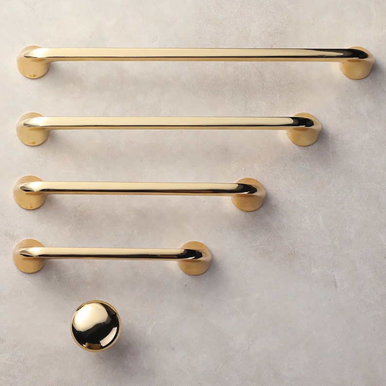 High Polished Luxury Gold Cabinet Pulls, Cabinet Knobs, Drawer Pulls, Drawer Knobs, Pulls, Knobs for homes, offices, cafes, restaurants etc. image 1