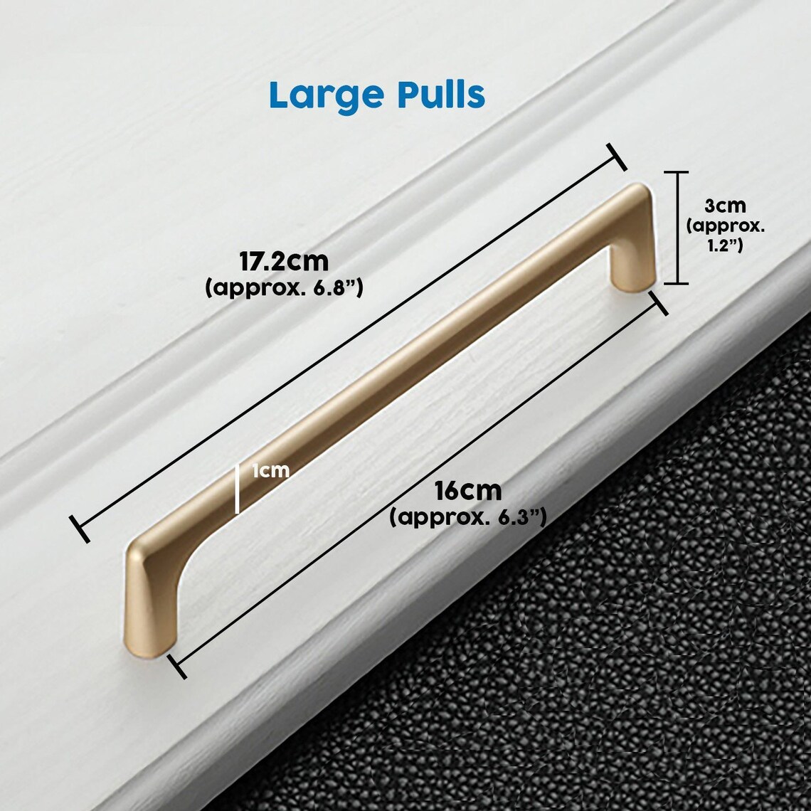 Matte Champagne Gold Pulls Knobs Drawer Etsy