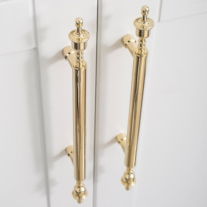 Polished Gold, Chrome Brass Cabinet Pulls, Cabinet Knobs, Drawer Pulls, Drawer Knobs, Cabinet handles, Wardrobe Pulls, Brass Pulls image 2