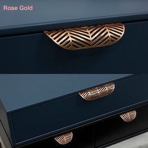 Brass Gold Leaf Design Invisible Drawer Pulls, Cabinet Pulls, Wardrobe Pulls, Cupboard Pulls for homes, offices, cafes, restaurants etc. image 5