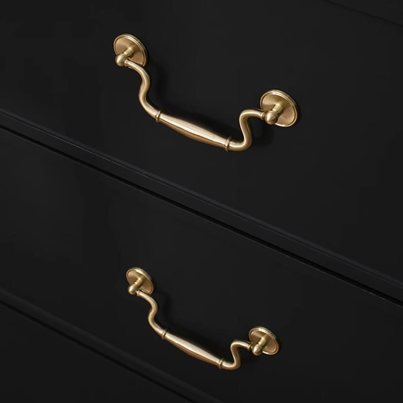 Luxury Brass Gold Cabinet Pulls, Cabinet Knobs, Drawer Pulls, Drawer Knobs, Cabinet handles, Wardrobe Pulls, Brass Pulls image 5