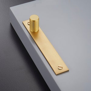 Luxury Polished Gold and Chrome Brass, Matte Brass and Black Knurled Cabinet Pulls, Drawer Pulls, Handles, Wardrobe Pulls, Brass Pulls image 7