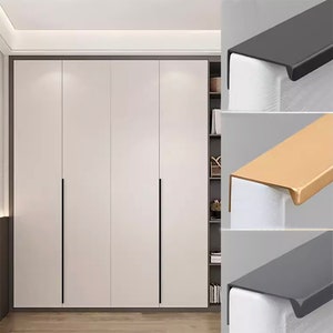 80mm (3 1/8)"- 1500mm (59 1/16") Invisible Long Cabinet Pulls Handles, Wardrobe Door Handles, Drawer Pulls, Kitchen Handles