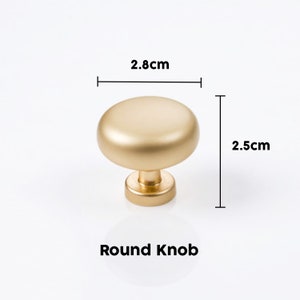 Champagne Gold Drawer Knobs and Drawer Pulls, Cabinet Knobs and Pulls, Round Knobs for homes, offices, cafes, restaurants etc. Round Knob