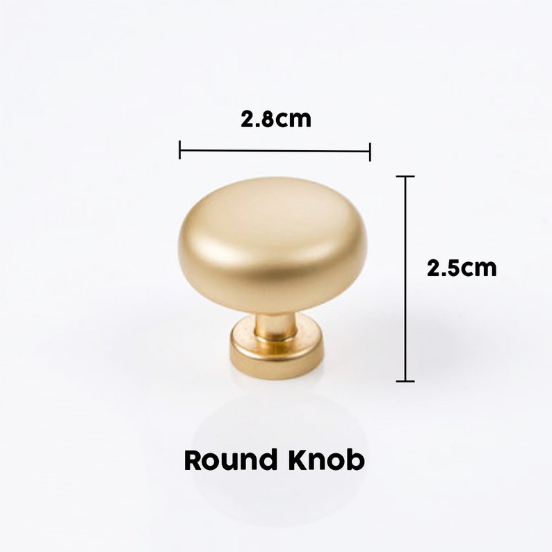 Champagne Gold Drawer Knobs and Drawer Pulls, Cabinet Knobs and Pulls, Round Knobs for homes, offices, cafes, restaurants etc. image 4