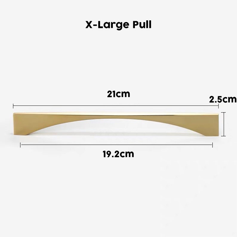 High Polished Luxury Gold Sleek Pulls Knobs Etsy