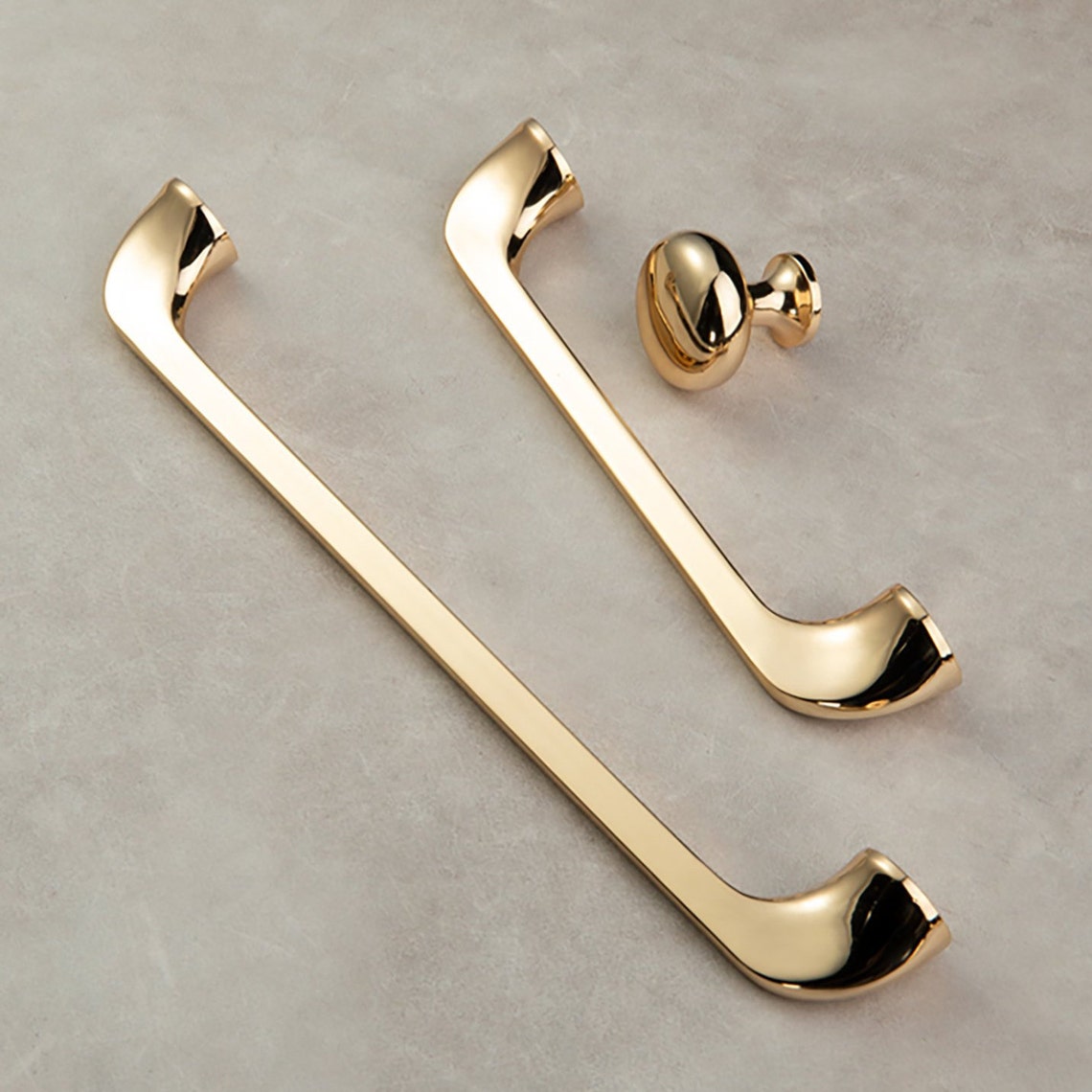 High Polished Luxury Gold Pulls Knobs Drawer Etsy