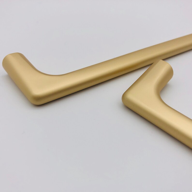 Matte Champagne Gold Cabinet Pulls, Drawer pulls, Cabinet Handles, Drawer Knobs, Wardrobe Pulls, Kitchen Handles, Wardrobe Handles zdjęcie 8