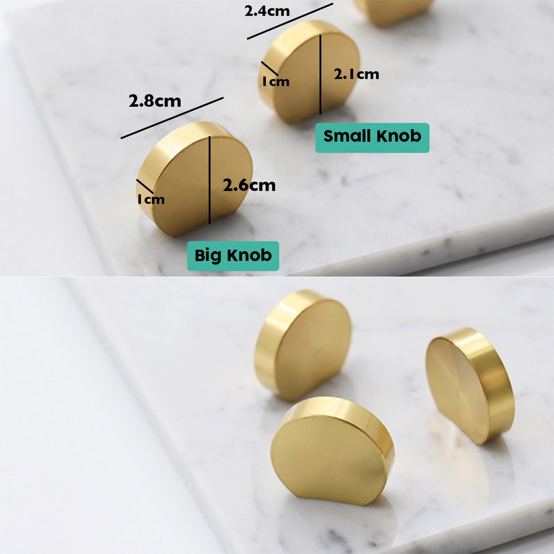 Gold Brass Kitchen Cabinet Round Knobs, Drawer Knobs, Drawer Pulls, Wardrobe Knobs, Round Knobs for homes, offices, cafes, restaurants etc. image 8