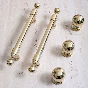 Polished Gold, Chrome & Brass Cabinet Pulls, Cabinet Knobs, Drawer Pulls, Drawer Knobs, Cabinet handles, Wardrobe Pulls, Brass Pulls image 8