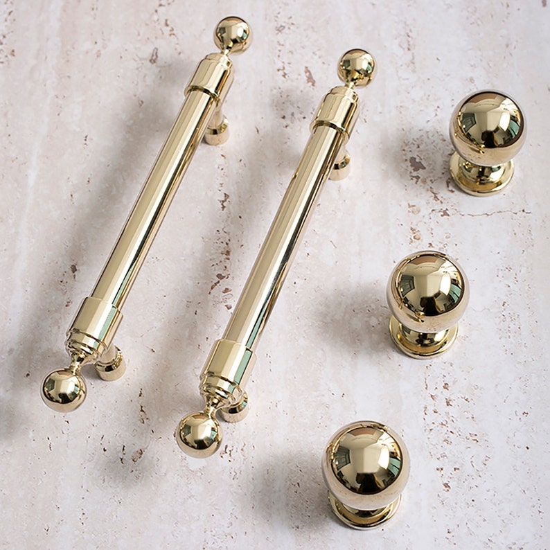 Polished Gold, Chrome & Brass Cabinet Pulls, Cabinet Knobs, Drawer Pulls, Drawer Knobs, Cabinet handles, Wardrobe Pulls, Brass Pulls image 8