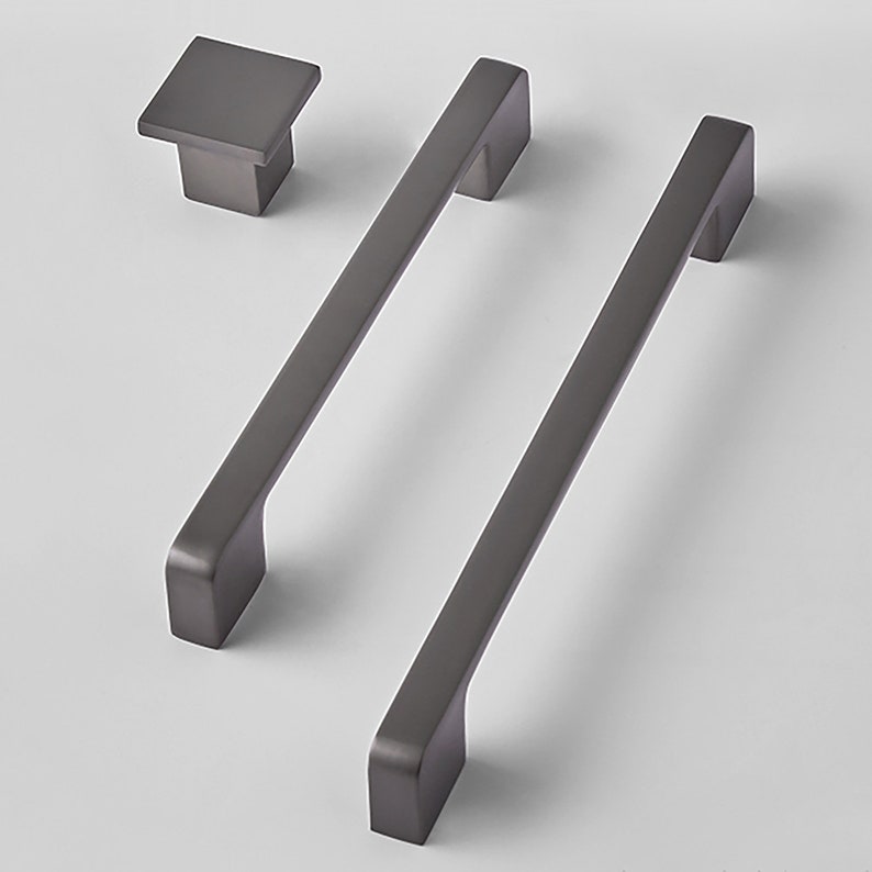 Matte Gunmetal Grey Drawer Knobs and Drawer Pulls Etsy