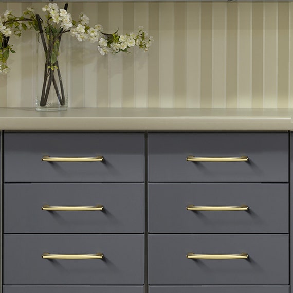 thumbnail image 2 of T-Bar Cabinet Door Handles ? Brass Knobs & Pulls For Kitchen, Bathroom, Dresser & Wardrobe ? Hammered Finish Knobs & Pull Handles For Cabinets, Drawers, And Furniture - Infinitie Impex 2 of 11