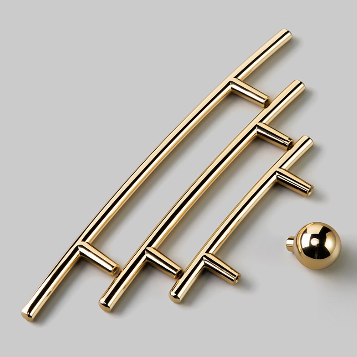 High Polished Luxury Gold Pulls Knobs Drawer Etsy