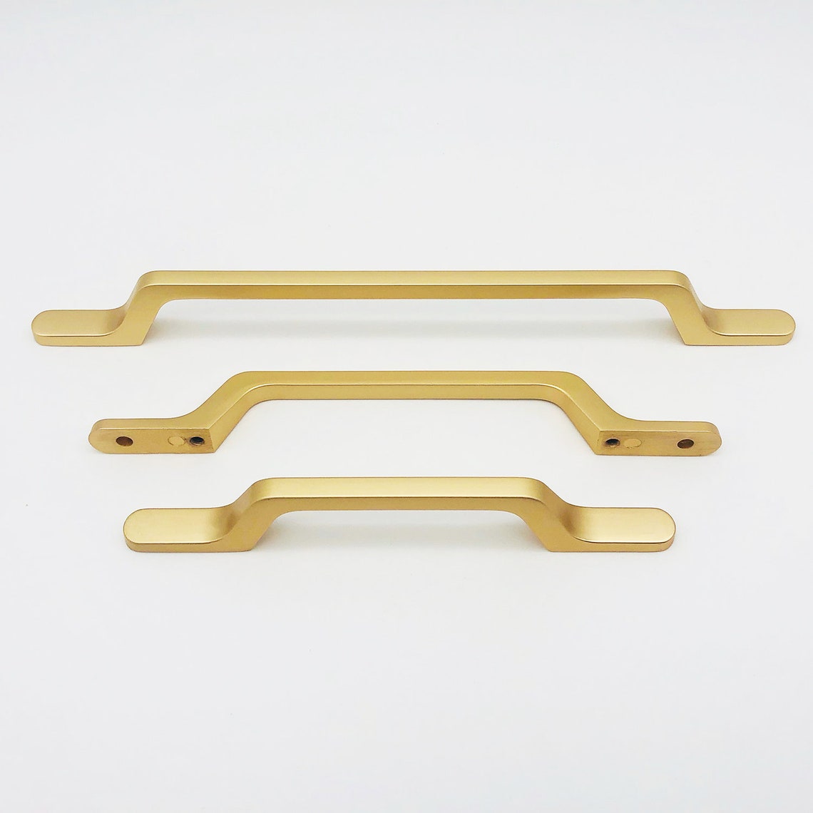 Matte Champagne Gold Pulls Knobs Drawer Etsy